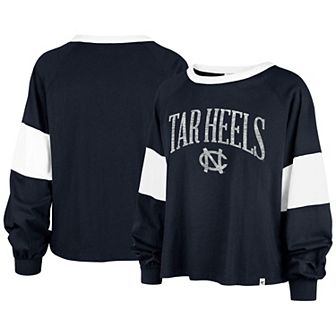 Women's '47 Navy North Carolina Tar Heels Upside Rhea Raglan Long Sleeve T-Shirt