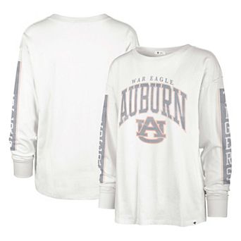 Women's '47 White Auburn Tigers Statement SOA 3-Hit Long Sleeve T-Shirt