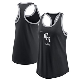 Women's Nike Black Chicago White Sox City Connect Tri-Blend Tank Top