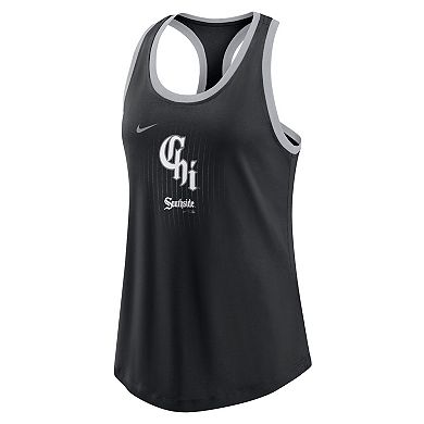 Women's Nike Black Chicago White Sox City Connect Tri-Blend Tank Top