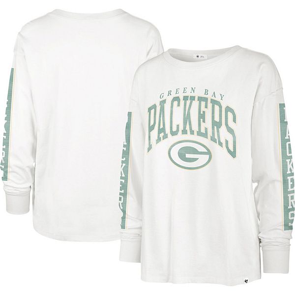 47 Green Bay Packers Sweater Small Green White Logo Long Sleeve Shirt Top  Womens