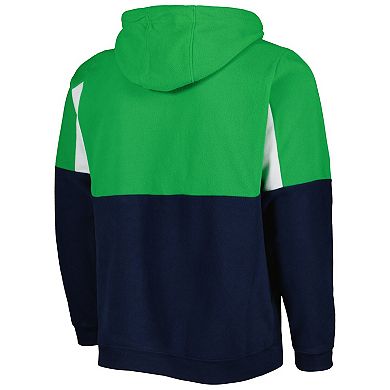 Men's Columbia Navy Notre Dame Fighting Irish Lodge Quarter-Zip Hoodie