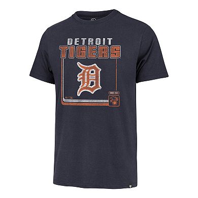 Men's '47  Navy Detroit Tigers Cooperstown Collection Borderline Franklin T-Shirt