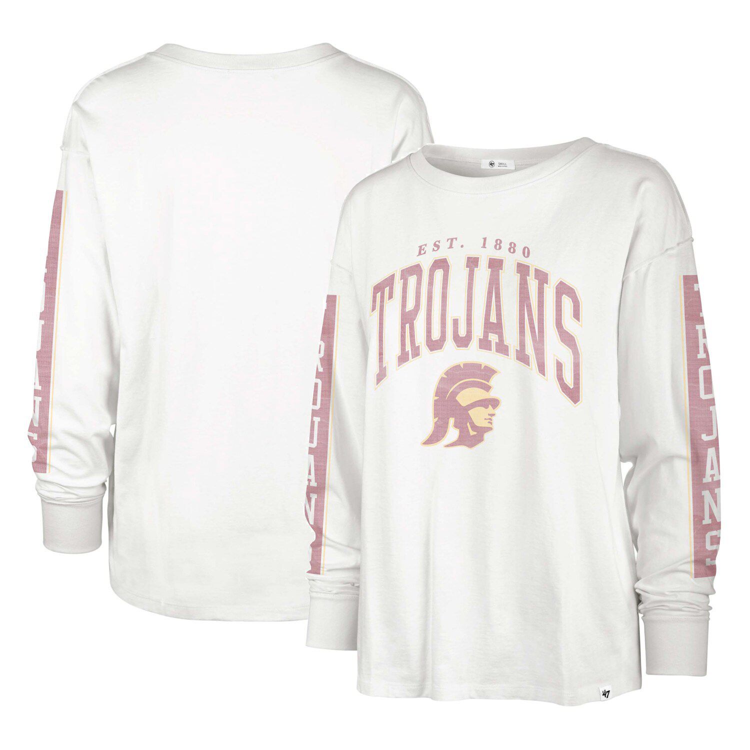 Women's '47 White San Francisco 49ers Statement-Long Sleeve T-Shirt 