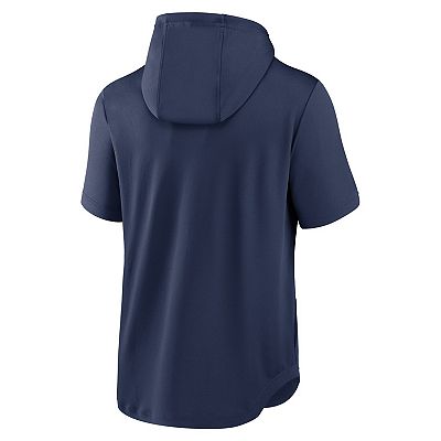 Men s Nike Navy Chicago Cubs City Connect Short Sleeve Pullover Hoodie