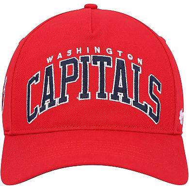 Men's '47 Red Washington Capitals Block Arch Hitch Snapback Hat