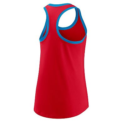 Women's Nike Red Miami Marlins City Connect Tri-Blend Tank Top
