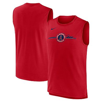 Men's Nike Red Los Angeles Angels City Connect Muscle Tank Top
