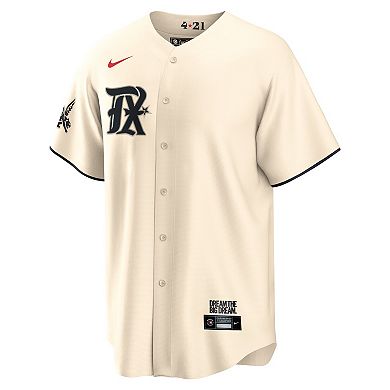 Men's Nike Cream Texas Rangers 2023 City Connect Replica Jersey