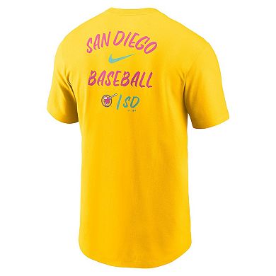 Men's Nike Gold San Diego Padres City Connect 2-Hit T-Shirt