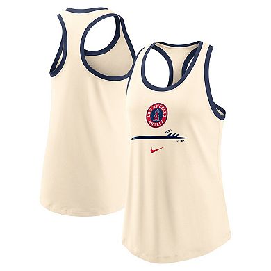 Women's Nike  Cream Los Angeles Angels City Connect Tri-Blend Tank Top