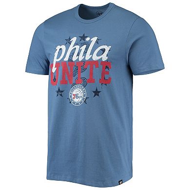 Men's '47 Royal Philadelphia 76ers Hometown Regional Phila Unite T-Shirt