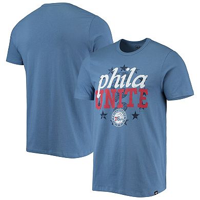 Men's '47 Royal Philadelphia 76ers Hometown Regional Phila Unite T-Shirt