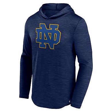 Men's Fanatics Branded Heather Navy Notre Dame Fighting Irish Transitional Hoodie T-Shirt