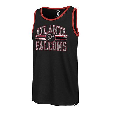 Men's '47 Black Atlanta Falcons Winger Franklin Tank Top