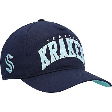Men's '47 Deep Sea Blue Seattle Kraken Block Arch Hitch Snapback Hat