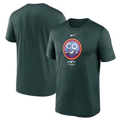Men's Nike Green Colorado Rockies City Connect Logo T-Shirt