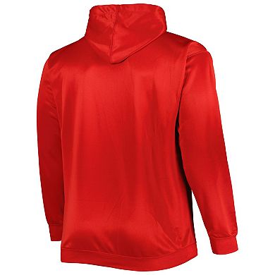 Men's Red Cincinnati Reds Fade Sublimated Fleece Pullover Hoodie