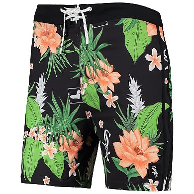Men's Hurley x '47 Black Chicago White Sox Phantom Tailgate Swim Shorts