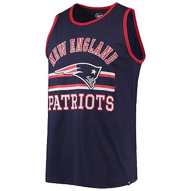 Men's '47 Navy New England Patriots Edge Super Rival Tank Top