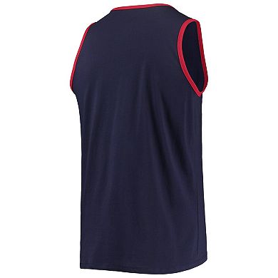 Men's '47 Navy New England Patriots Edge Super Rival Tank Top