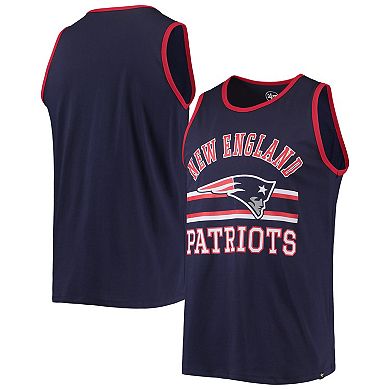 Men's '47 Navy New England Patriots Edge Super Rival Tank Top