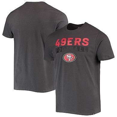 Men's '47 Charcoal San Francisco 49ers Dark Ops Super Rival T-Shirt