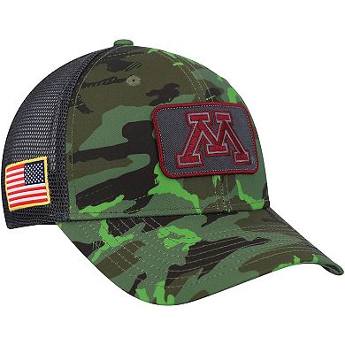 Men's Nike  Camo/Black Minnesota Golden Gophers Classic99 Veterans Day Trucker Snapback Hat