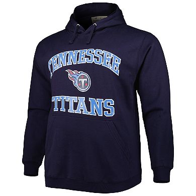 Men's Fanatics Branded Derrick Henry Navy Tennessee Titans Big & Tall Fleece Name & Number Pullover Hoodie
