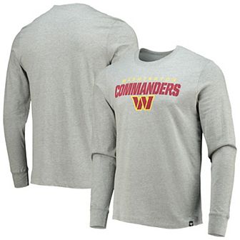 Men's '47 Heathered Gray Washington Commanders Traction Super Rival Long Sleeve T-Shirt