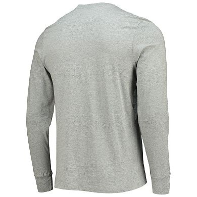 Men's '47 Heathered Gray Washington Commanders Traction Super Rival Long Sleeve T-Shirt