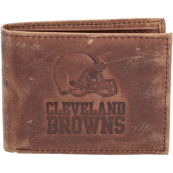 Brown Cleveland Browns Bifold Leather Wallet