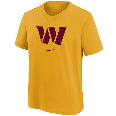 Youth Nike Gold Washington Commanders Team Logo T-Shirt