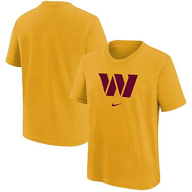 Youth Nike Gold Washington Commanders Team Logo T-Shirt