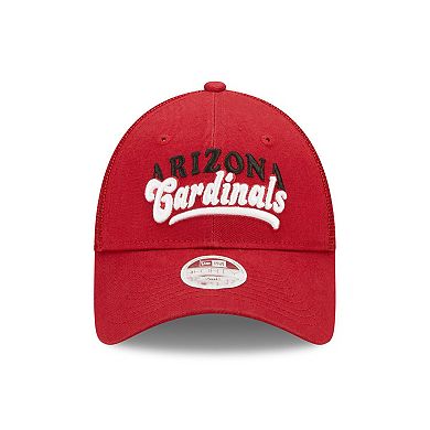 Women's New Era Cardinal Arizona Cardinals Team Trucker 9FORTY Snapback Hat