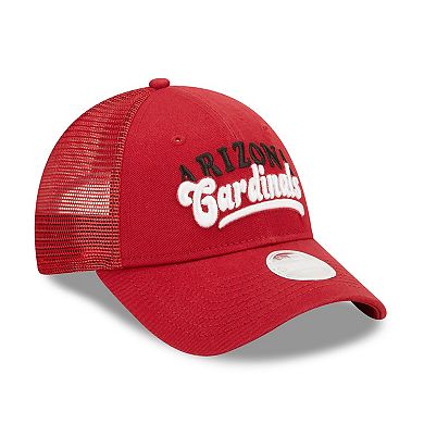 Women's New Era Cardinal Arizona Cardinals Team Trucker 9FORTY Snapback Hat