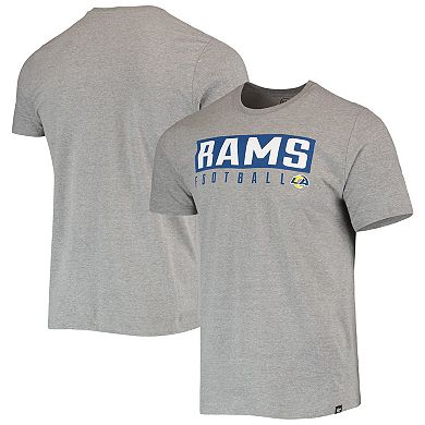 Men's '47 Gray Los Angeles Rams Major Super Rival T-Shirt