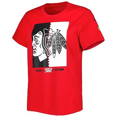 Men's adidas Red Chicago Blackhawks Reverse Retro Fresh T-Shirt