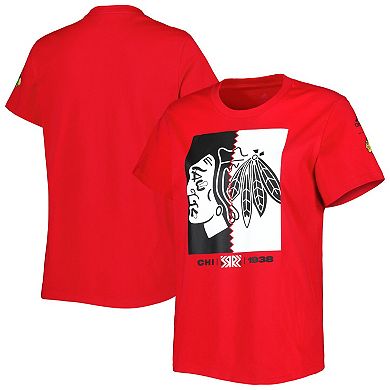 Men's adidas Red Chicago Blackhawks Reverse Retro Fresh T-Shirt