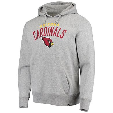 Men's '47 Heathered Gray Arizona Cardinals Outrush Headline Pullover Hoodie
