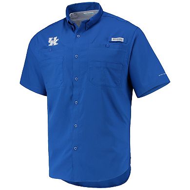 Men's Columbia Royal Kentucky Wildcats Tamiami Omni-Shade Button-Down Shirt