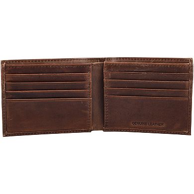 Brown Minnesota Vikings Bifold Leather Wallet