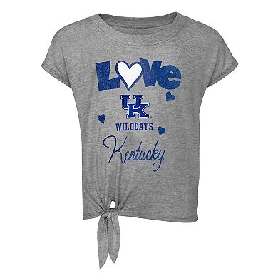 Toddler Heathered Gray/Royal Kentucky Wildcats Forever Love Team T-Shirt & Leggings Set