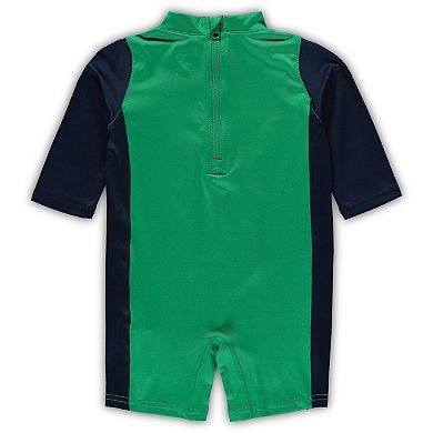 Infant Green/Navy Notre Dame Fighting Irish Wave Runner Wetsuit