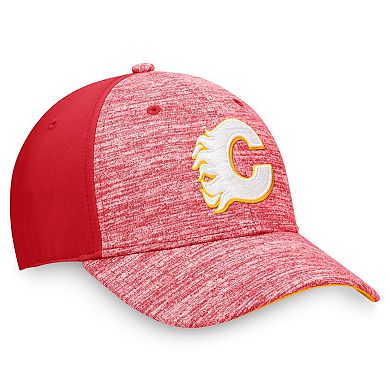 Men's Fanatics Branded Heather Red Calgary Flames Defender Flex Hat