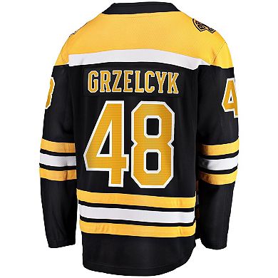 Men's Fanatics Branded Matt Grzelcyk Black Boston Bruins Team Home Breakaway Player Jersey