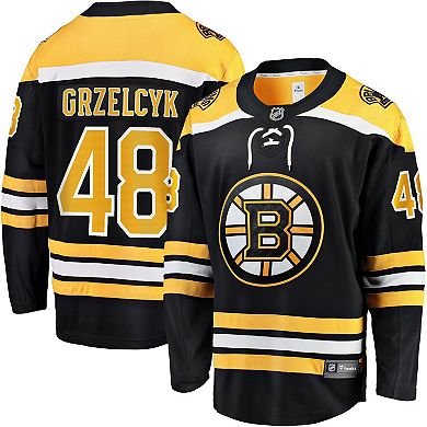 Men's Fanatics Branded Matt Grzelcyk Black Boston Bruins Team Home Breakaway Player Jersey
