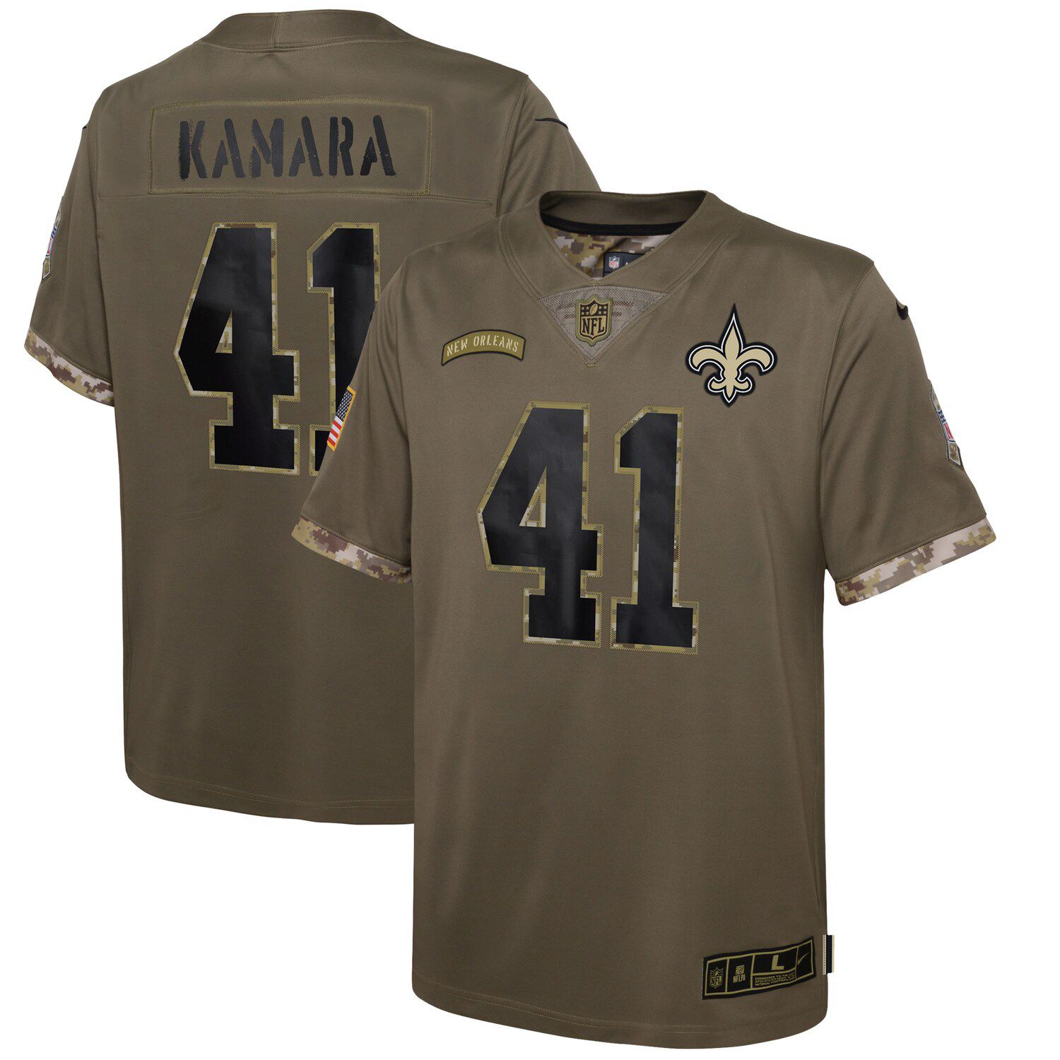 Women's Nike Alvin Kamara Gray New Orleans Saints Atmosphere Fashion Game Jersey Size: Small