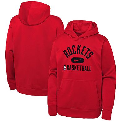 Youth Nike Red Houston Rockets Team Spotlight Pullover Hoodie