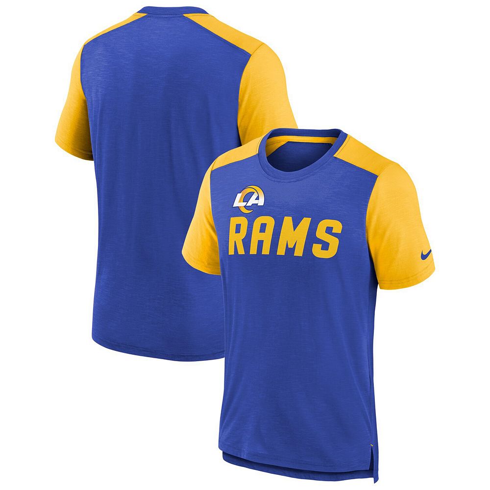 Youth Nike Heathered Royal/Heathered Gold Los Angeles Rams Colorblock ...